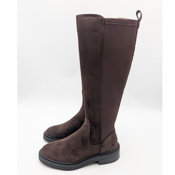 Reaction Kenneth Cole Anabelle Boots Round Toe Chocolate Size US6.5 EU37 - Picture 1 of 13